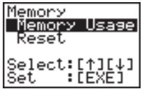 CASIO GRAPH 25 - - Pour vérifier le statut de la mémoire - 1