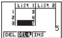 CASIO GRAPH 25 - - Pour insérer un nouvel élément - 2