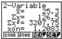 CASIO GRAPH 25 - ■ Calculs statistiques à variable double - 1