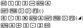 CASIO GRAPH 25 - Exemple - 1