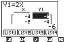 CASIO GRAPH 25 - Affectation du contenu d'une table numérique à une liste - 1