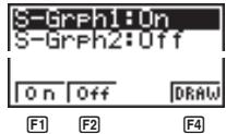 CASIO GRAPH 25 - - Pour définir le statut avec ou sans tracé de graphe - 2