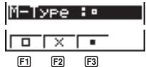 CASIO GRAPH 25 - - Pour sélectionner le type de point (M-Type) - 1