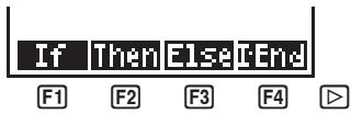 CASIO FX-6910AG - Menu de commandes de boucles et branchements conditionnels (COM) - 1