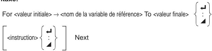 CASIO FX-6910AG - Commandes de boucles et branchements conditionnels (COM) - 1