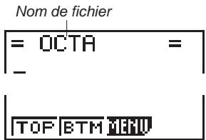 CASIO FX-6910AG - Enregistrer le nom de fichier OCTA - 3
