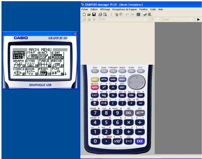 CASIO GRAPH85 MANAGER PLUS - Faire de l'écran LCD une fenêtre flottante - 1