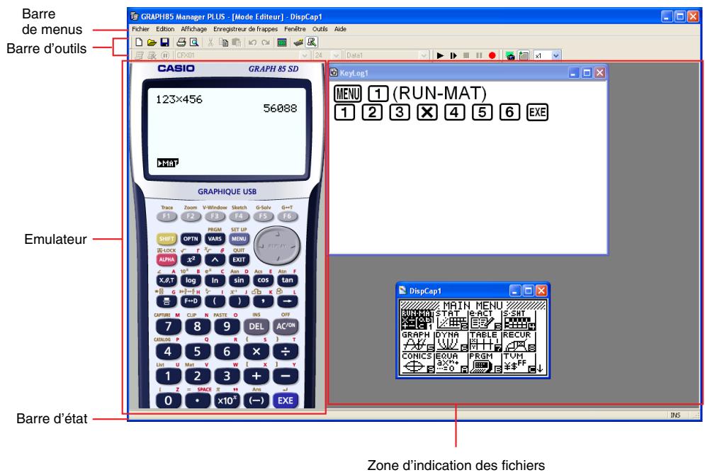 CASIO GRAPH85 MANAGER PLUS - Configuration de l'écran - 1