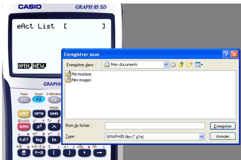 CASIO GRAPH85 MANAGER PLUS - ■ Applications eActivity (Accès carte SD) - 3