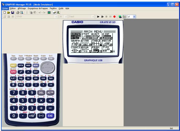 CASIO GRAPH85 MANAGER PLUS - ■ Déplacement de l'écran LCD et du clavier - 1