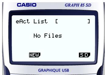 CASIO GRAPH85 MANAGER PLUS - ■ Applications eActivity (Accès carte SD) - 1