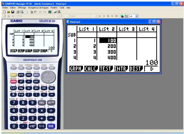 CASIO GRAPH85 MANAGER PLUS - Capturer l'image affichée sur l'écran LCD de l'émulateur - 1
