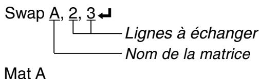 CASIO GRAPH 100 USB, GRAPH 100+ USB - - Pour échanger le contenu de deux lignes (Swap) - 1