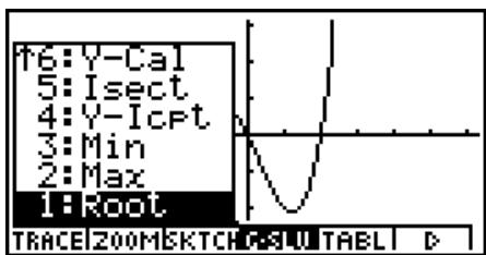 CASIO GRAPH 100 USB, GRAPH 100+ USB - Exemple 2: Déterminer les racines de Y = X(X + 1)(X - 2) - 1