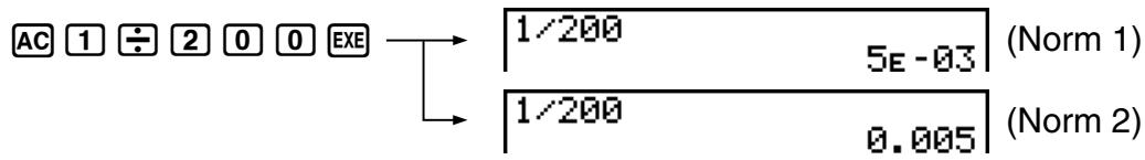 CASIO GRAPH 100 USB, GRAPH 100+ USB - - Pour définir l'affichage normal (Norm 1/Norm 2) - 1