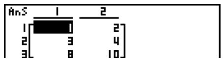 CASIO GRAPH 100 USB, GRAPH 100+ USB - Exemple 4 Additionner la ligne 2 et la ligne 3 de la matrice citée dans l'exemple 1 - 2