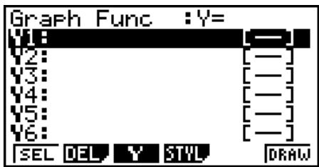 CASIO GRAPH 25+,  GRAPH 25+ PRO - - To overlay a Y = f(x) graph on an existing graph - 1