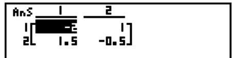 CASIO GRAPH 25+,  GRAPH 25+ PRO - Inversion d'une matrice - 1