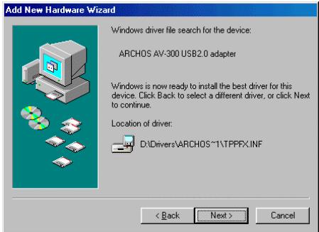 ARCHOS AV340 - Windows® 98 SE - 3
