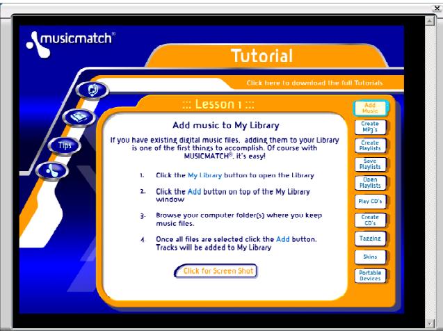 ARCHOS AV340 - Comment utilise MusicMatch™ - 1
