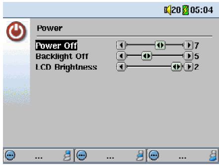 ARCHOS AV340 - Paramètres d'alimentation - 1