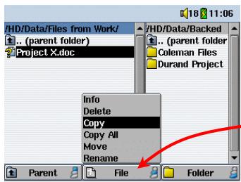 ARCHOS AV340 - Copier et transférer des fichiers ou des repertoires - 6