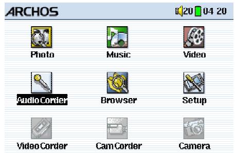 ARCHOS AV340 - Enregister de la musique MP3 - 1