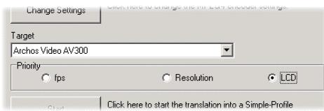 ARCHOS AV340 - Cible et priorité - 1