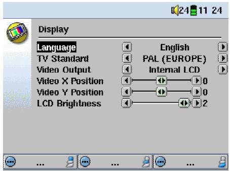 ARCHOS AV340 - Paramètres d'affichage - 1