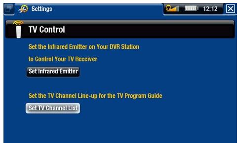 ARCHOS DVR STATION GEN5 - CONFIGURER LES RÉGLAGES DE "CONTRÔLE TV" - 2
