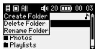 ARCHOS GMINI 120 - Menus contextuels - 1
