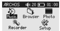 ARCHOS GMINI 120 - Ecouter de la musique - 1