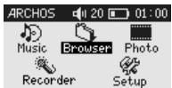 ARCHOS GMINI 120 - Menu principal - 1