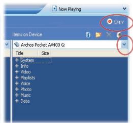 ARCHOS GMINI 400 - Lancez Windows Media Player. - 2
