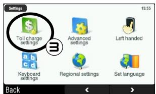 ARCHOS GPS - AJUSTES DE PEAJES - 3