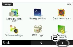 ARCHOS GPS - TOLL CHARGE SETTINGS - 2