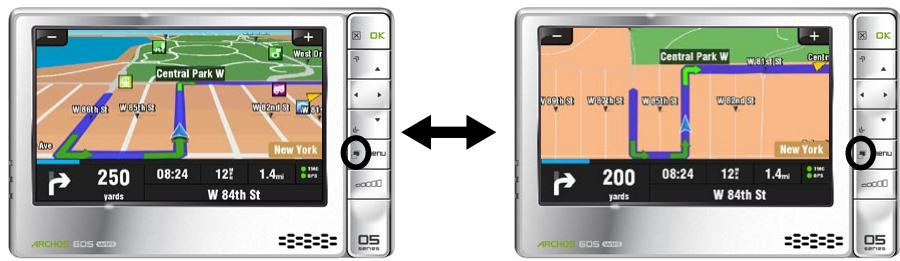 ARCHOS GPS - 2D/3D VIEW MODES - 1