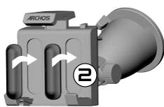 ARCHOS GPS - COLOCACION DE LOS ADAPTADORES DE GOMA - 2