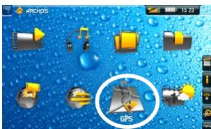 ARCHOS GPS - Ouverture de l'application GPS - 1