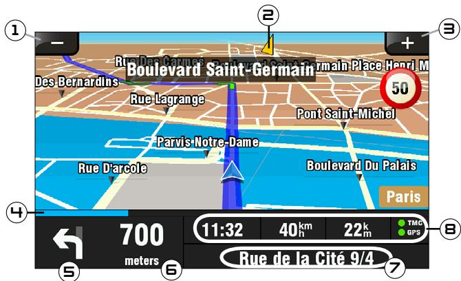 ARCHOS GPS - HAUPTNAVIGATIONSFENSTER - 2