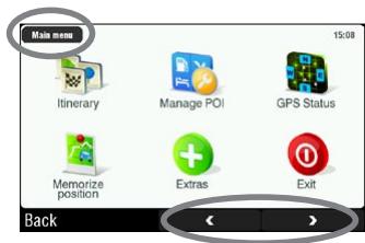 ARCHOS GPS - MENU PRINCIPAL - 4