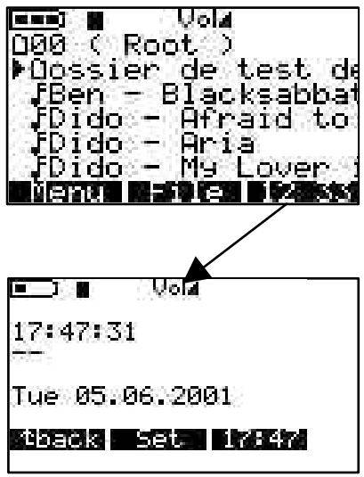 ARCHOS JUKEBOX RECORDER - - Menu Data/Ora - 1