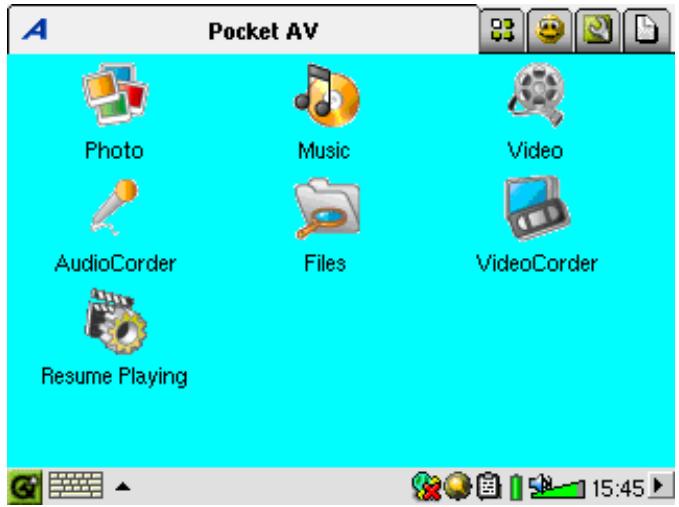 ARCHOS POCKET MEDIA ASSISTANT PMA400 - ONGLET D'APPLICATIONS ARCHOS™ - 1