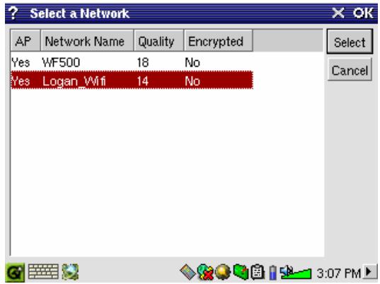 ARCHOS POCKET MEDIA ASSISTANT PMA400 - Sélectionnez le point d'accès - 1