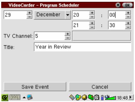 ARCHOS POCKET MEDIA ASSISTANT PMA400 - Enregistrements programmés. - 3