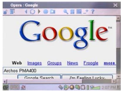 ARCHOS POCKET MEDIA ASSISTANT PMA400 - Opera™ Browser (Navigateur Opera™) - 1