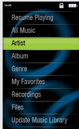 ARCHOS 24C VISION - SELECTIONNER VOTRE MUSIQUE - 1