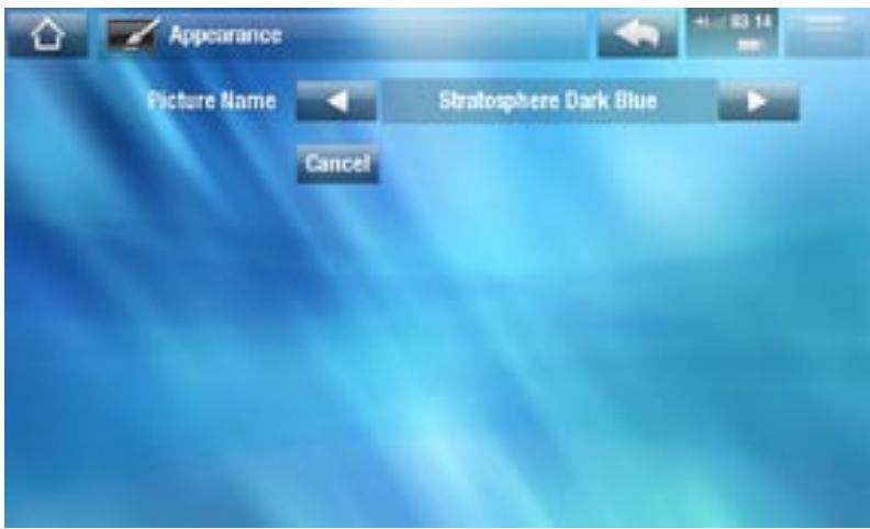 ARCHOS 3G PLUS - PARAMÈTRES APPEARANCE [APPARENCE] - 1