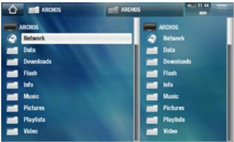 ARCHOS 3G PLUS - NAVIGATION DANS LE CONTENU D'AUTRES ORDINA-TEURS DU RÉSEAU - 1