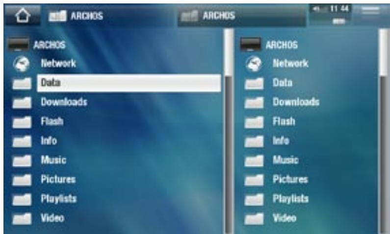ARCHOS 3G PLUS - UTILISATION DU NA- VIGATEUR DE FICHIERS - 2